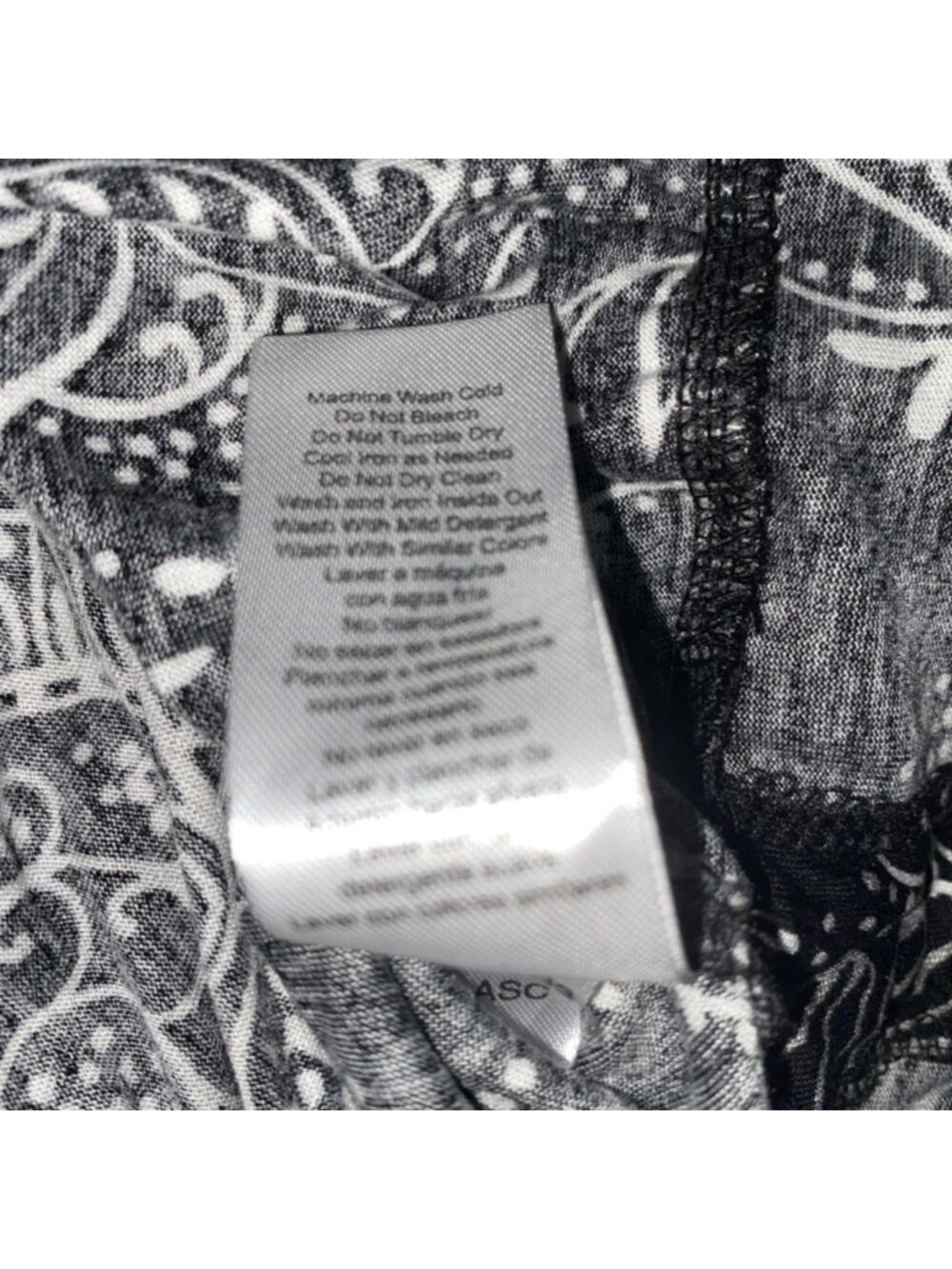 NWT Paisley Print Mini Dress – Black & White - Picture 5 of 5